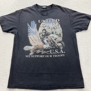VTG Know Your Enemy Sports USA Eagle Motorcycle T Shirt Graphic Tee Men's Large